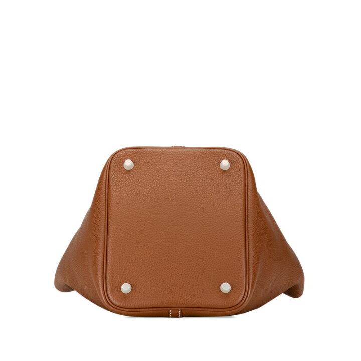 Hermes Picotin Lock MM Gold Hardware Handbag Gold Taurillon Clemence Women's HERMES-duoc-ban-tai-THE BOX LUXURY