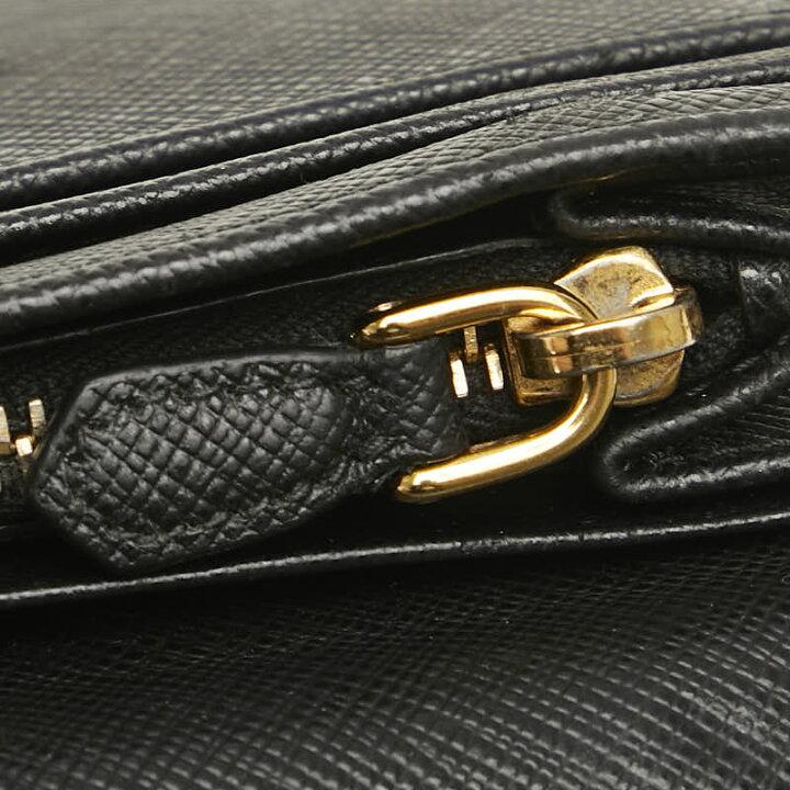 PRADA Long Wallet 1MH132 Black Leather Women's PRADA-duoc-ban-tai-THE BOX LUXURY