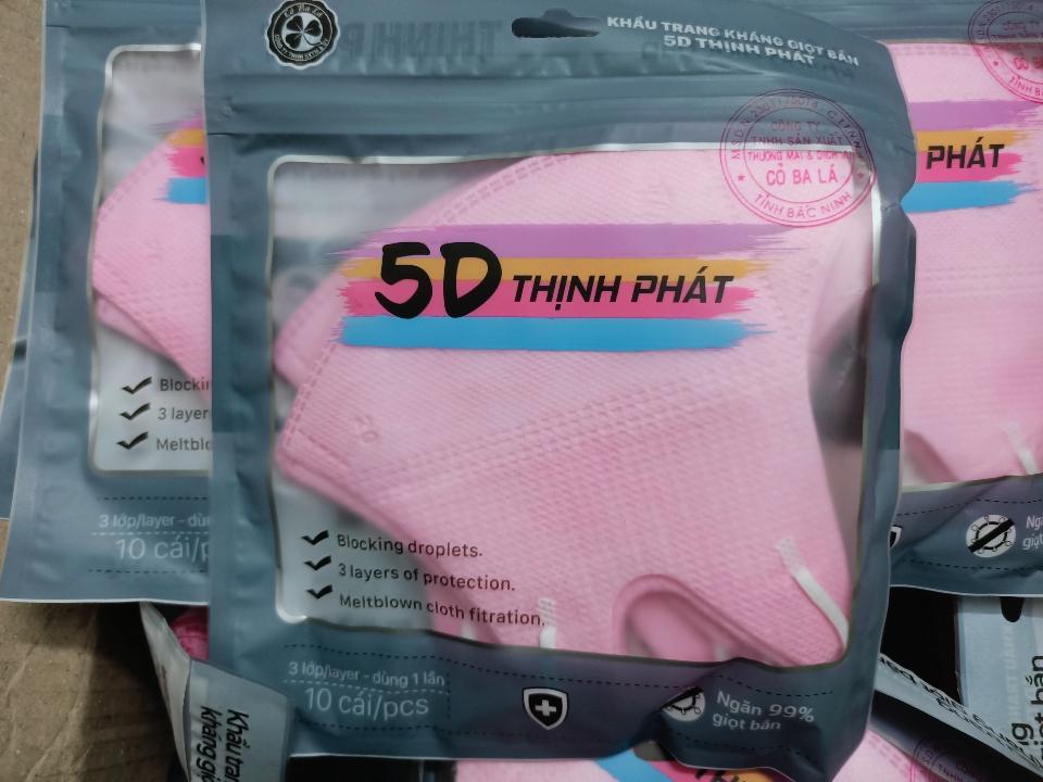 Khẩu trang 5D màu hồng Thịnh Phát (100c)-duoc-ban-tai-Linh Vân