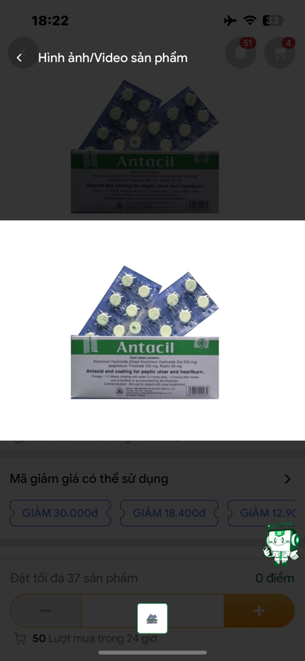 ANTACIL (Magnesium Trisilicate, Kaolin, Aluminum hydroxide)-duoc-ban-tai-Nhà thuốc tây Minh Châu 26
