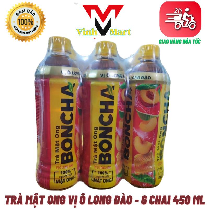 Trà Boncha Vị Đào Chai 450ml-duoc-ban-tai-VinhMart