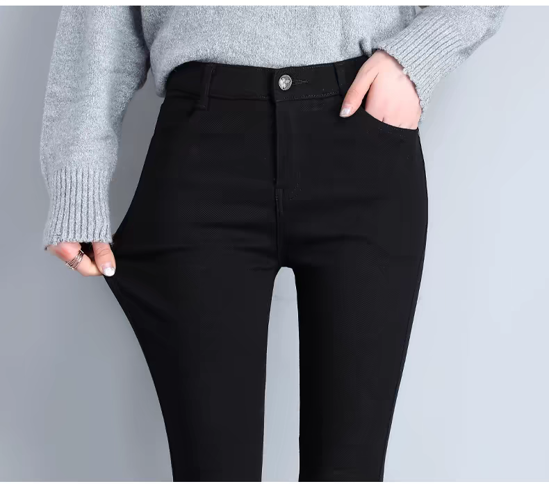 Quần Tregging Kaki Nữ Loại Dài Lưng Cao 1 Nút Gài Loại Xịn-duoc-ban-tai-Hana Trâm Shop