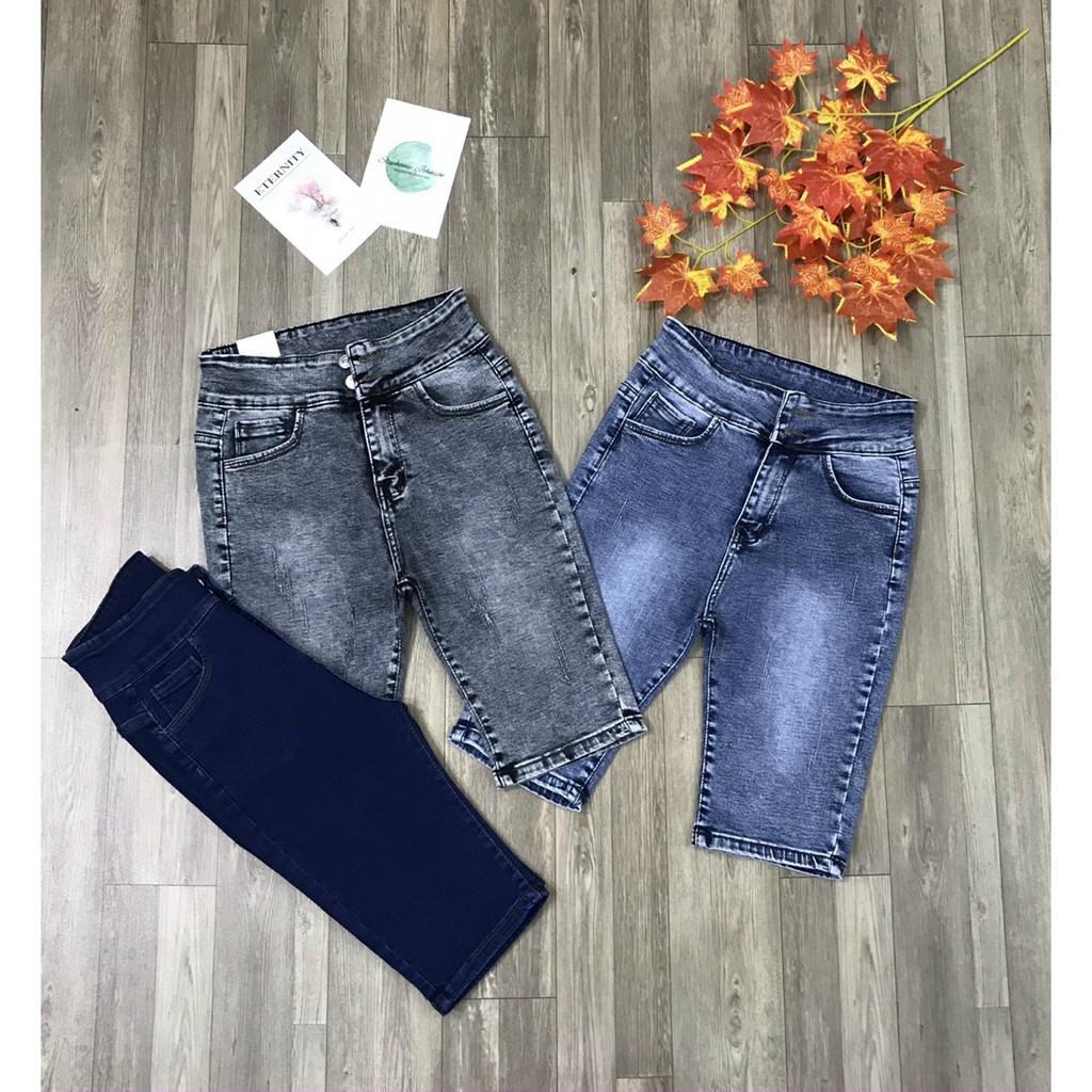 Quần Jean Lửng Gối Nữ Lưng Cao 2 Nút Gài ( Có 4 Màu )-duoc-ban-tai-Hana Trâm Shop