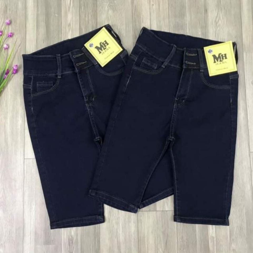 Quần Jean Lửng Gối Lưng Cao 2 Nút Gài ( có 2 màu)-duoc-ban-tai-Hana Trâm Shop