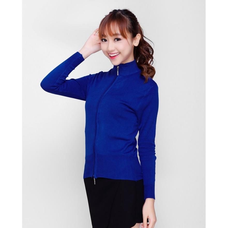 Áo Khoác Len Dây Kéo Cổ Trụ ( Có 12 Màu)-duoc-ban-tai-Hana Trâm Shop