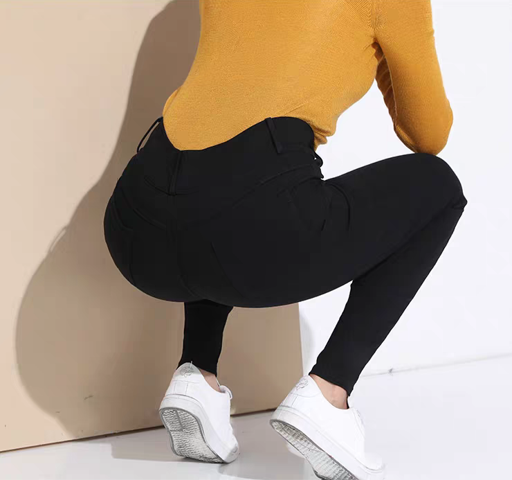 Quần Tregging Kaki Nữ Loại Dài Lưng Cao 1 Nút Gài Loại Xịn-duoc-ban-tai-Hana Trâm Shop