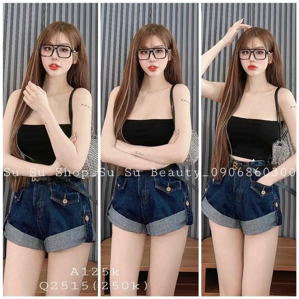 Quần Sọt Jean Phối Túi Nắp ( có 3 Màu)-duoc-ban-tai-Hana Trâm Shop