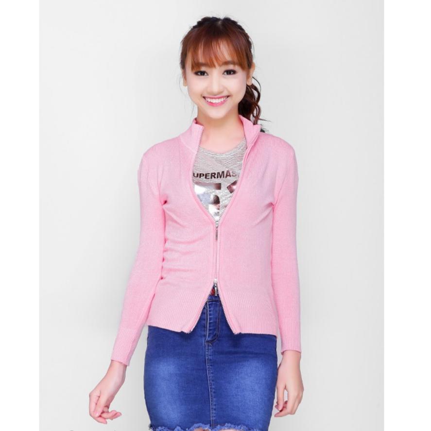 Áo Khoác Len Dây Kéo Cổ Trụ ( Có 12 Màu)-duoc-ban-tai-Hana Trâm Shop