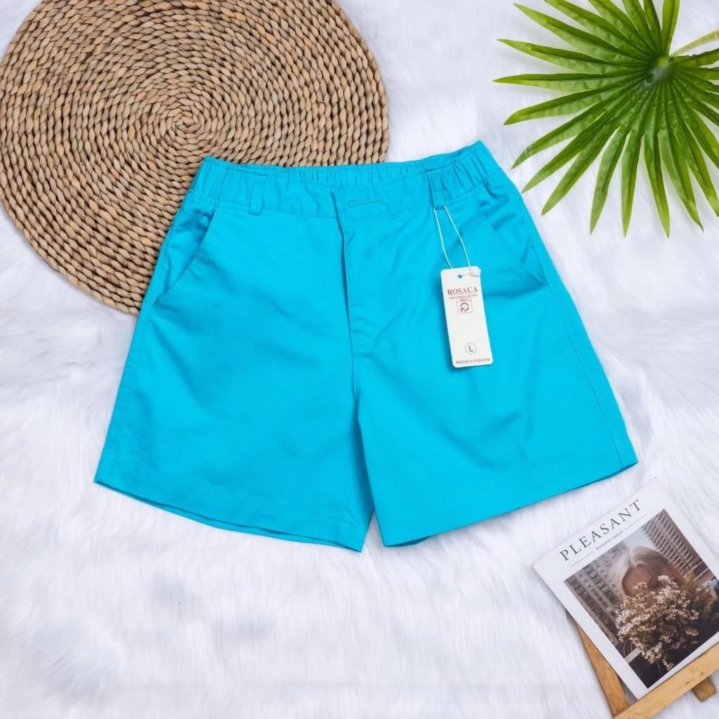 Quần Sọt Kaki Nữ Lưng Thun Dây Kéo Hàng Xuất Khấu-duoc-ban-tai-Hana Trâm Shop