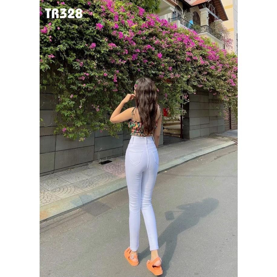 Quần Jean Dài Lưng Cao 2 Nút Gài Có Bigsize -duoc-ban-tai-Hana Trâm Shop