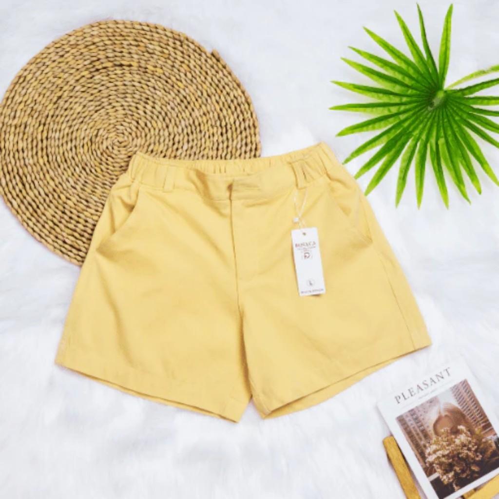 Quần Sọt Kaki Nữ Lưng Thun Dây Kéo Hàng Xuất Khấu-duoc-ban-tai-Hana Trâm Shop