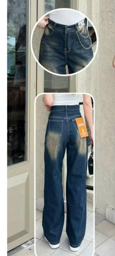 Quần Baggy Jeans Nữ Hàng Wash-duoc-ban-tai-Hana Trâm Shop
