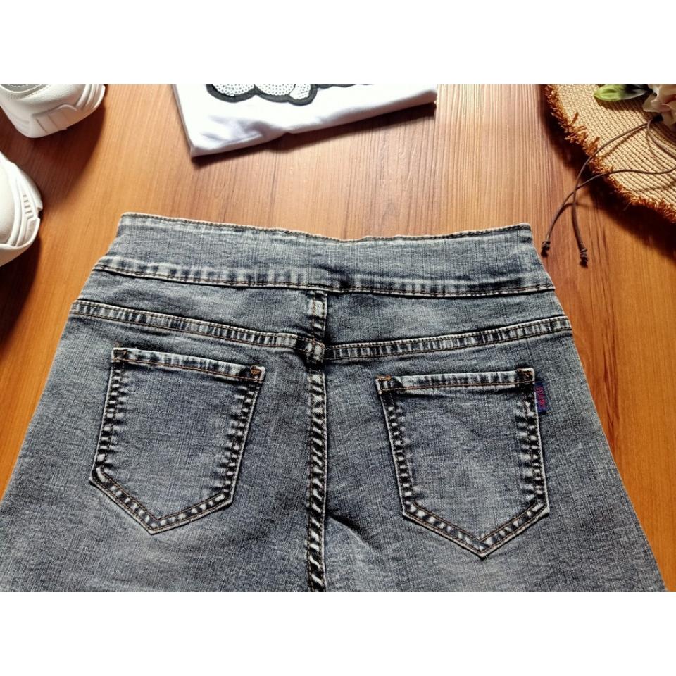 Quần Sọt Jean Nữ Lưng Cao Trơn Có Bigsize ( có 2 Màu)-duoc-ban-tai-Hana Trâm Shop