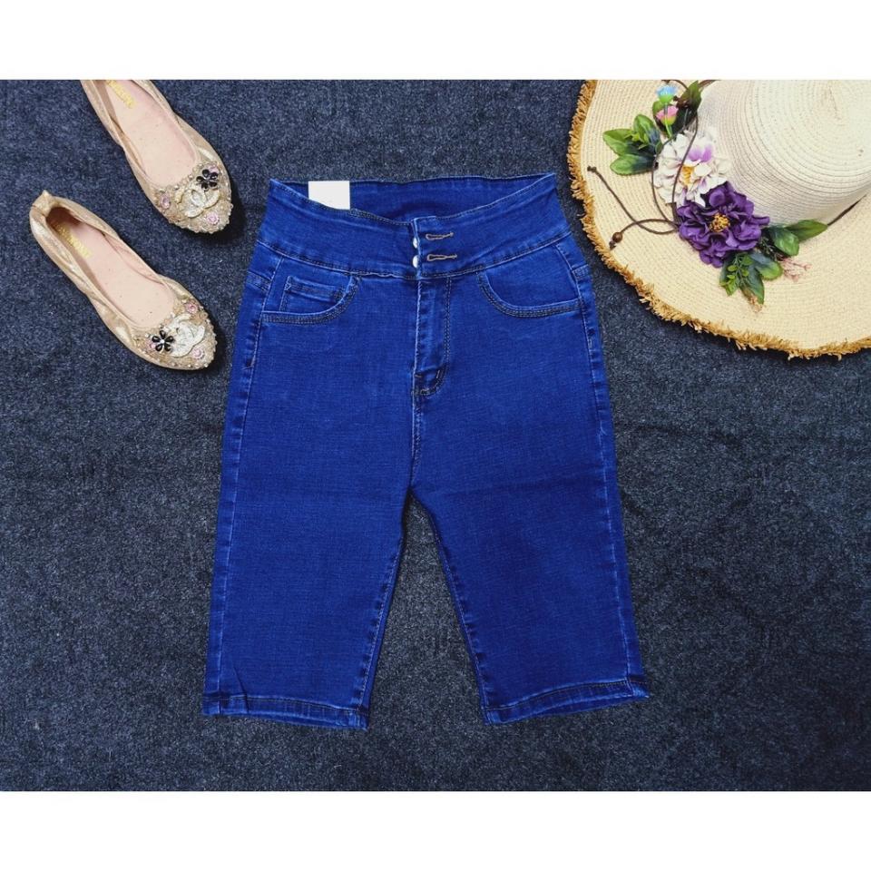 Quần Jean Lửng Gối Lưng Cao 2 Nút Gài ( có 2 màu)-duoc-ban-tai-Hana Trâm Shop