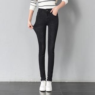 Quần Jean Nữ Vải Xước Màu Đen Lưng Cao Có Bigsize-duoc-ban-tai-Hana Trâm Shop