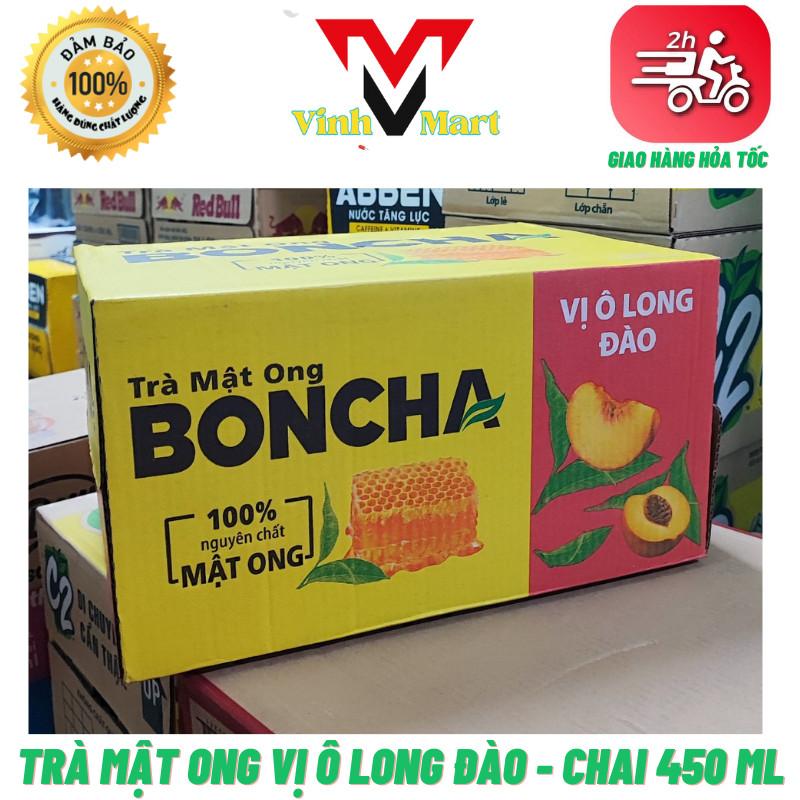 Trà Boncha Vị Đào Chai 450ml-duoc-ban-tai-VinhMart