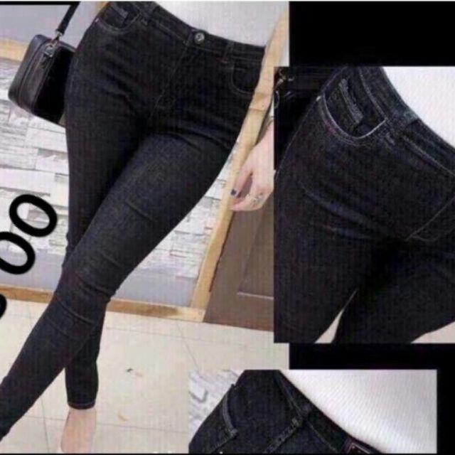 Quần Jean Nữ Vải Xước Màu Đen Lưng Cao Có Bigsize-duoc-ban-tai-Hana Trâm Shop