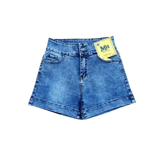 Quần Sọt Jean Co Giãn Lưng Cao 2 Nút Gài Có Bigsize -duoc-ban-tai-Hana Trâm Shop