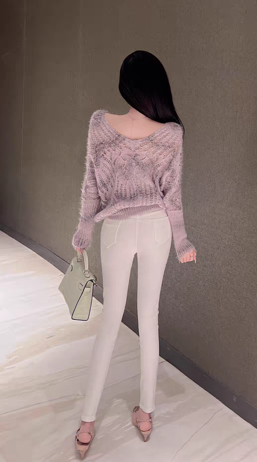 Quần Tregging Dài Nữ Co Giãn Lưng Cao Màu Trắng-duoc-ban-tai-Hana Trâm Shop