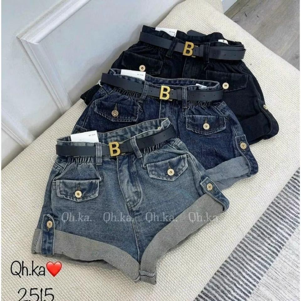Quần Sọt Jean Phối Túi Nắp ( có 3 Màu)-duoc-ban-tai-Hana Trâm Shop