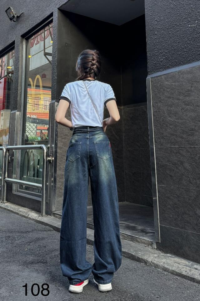 Quần Jean Baggy Phối Dây -duoc-ban-tai-Hana Trâm Shop