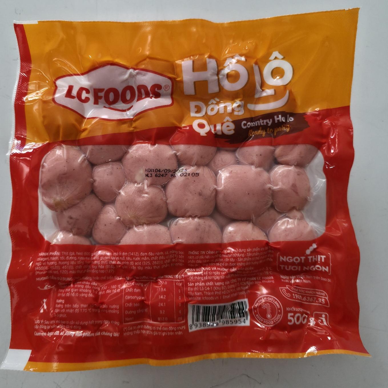 XÚC XÍCH HỒ LÔ ĐỒNG QUÊ 500G/GÓI-duoc-ban-tai-NPP XÚC XÍCH CP TIẾN DŨNG  NO31-LK32 KHU  DỊC VỤ HÀ TRÌ HÀ ĐÔNG HÀ NỘI