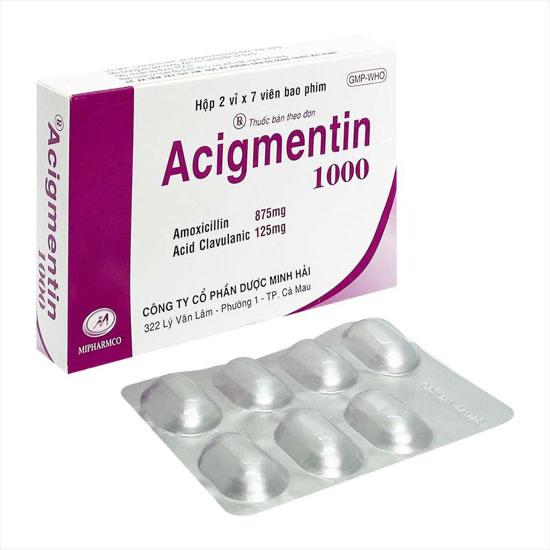 Acigmentin 1g(amox 875 +clav125) -duoc-ban-tai-💊 Đóng Toa  (Ship cod toàn quốc) 💊