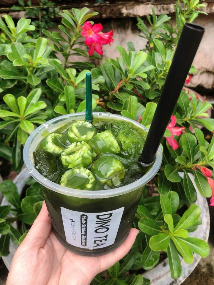 Rau Má FullTopping-duoc-ban-tai-DINO TEA Tân An