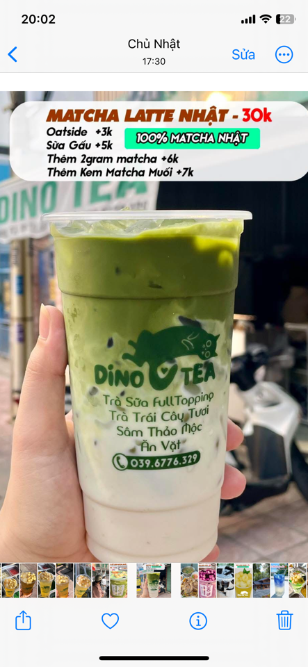 Matcha Late M -duoc-ban-tai-DINO TEA Tân An