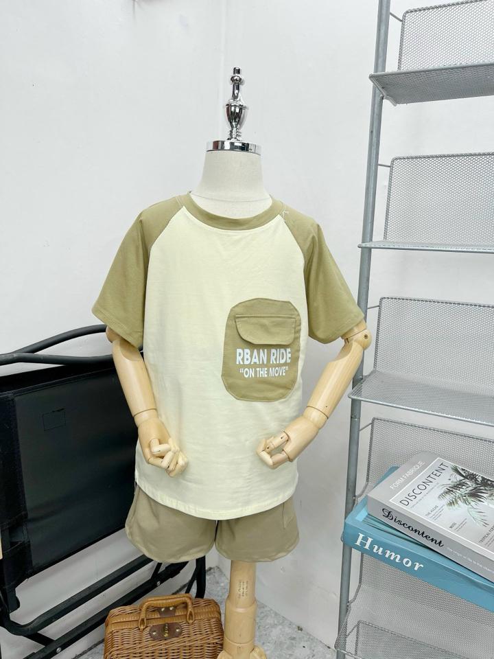 Bk52. Bộ cotton phối túi bé trai-duoc-ban-tai-Thơm Nguyễn