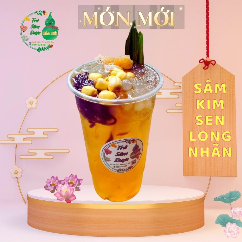 Sâm kim Sen Long Nhãn- Full Topping -duoc-ban-tai-Trà Sâm Dược Bảo Bối
