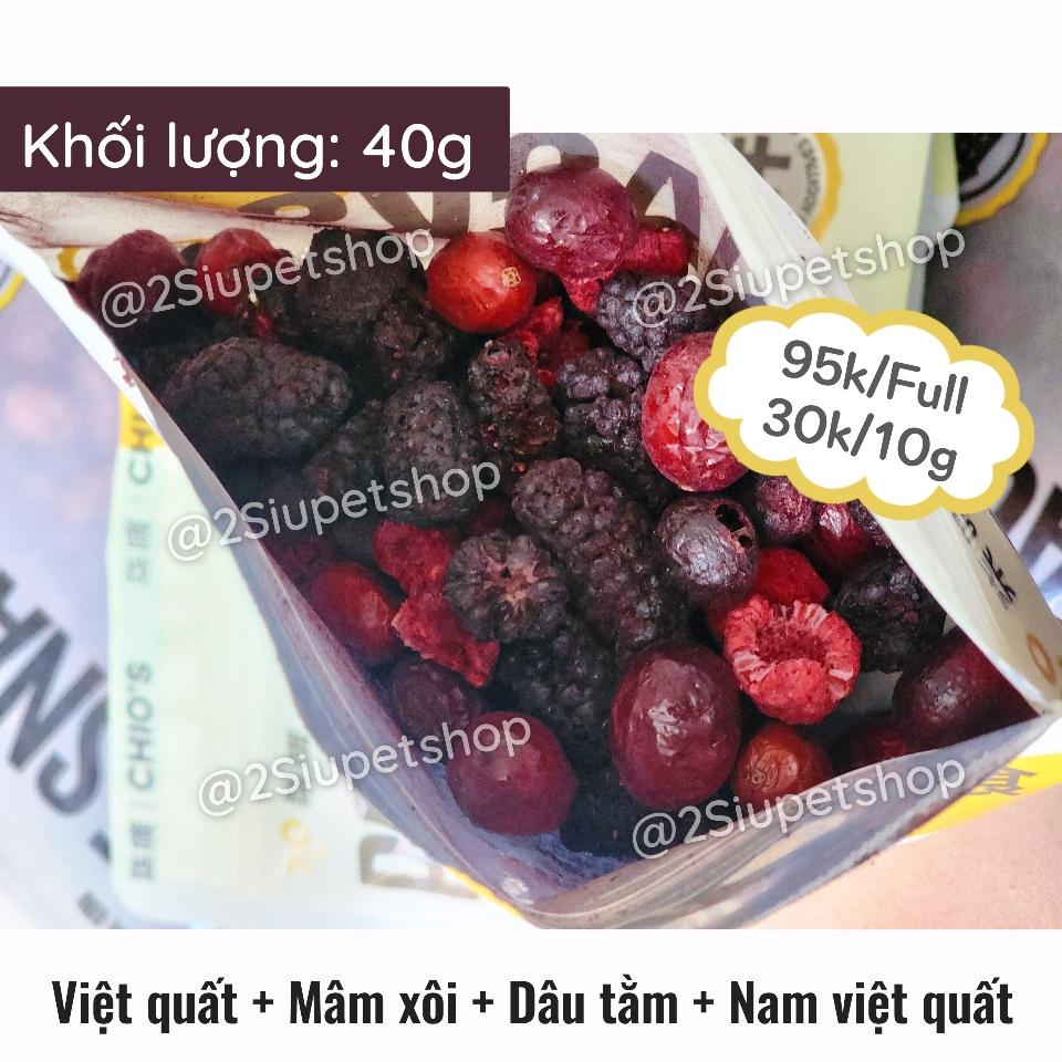 [PET SNACK] Việt quất + Mâm xôi + Dâu tằm + Nam việt quất sấy lạnh- 40g-duoc-ban-tai-2Siupetshop