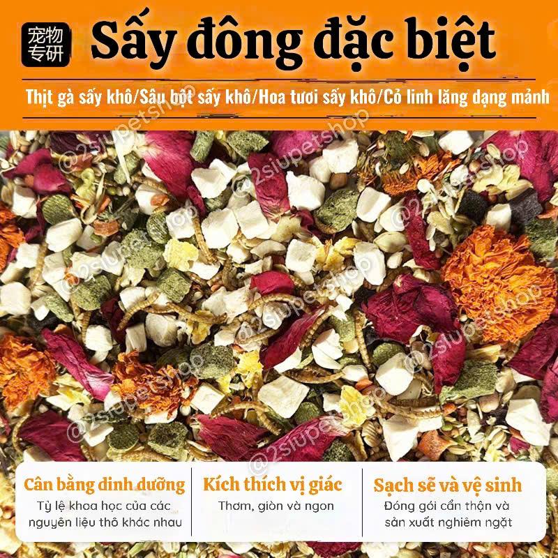[ Nội Địa Trung 09]Thức ăn chính tổng hợp đầy đủ từ rau củ , thảo mộc, mài răng thịt đạm một cách hoàn chỉnh nhất cho mọi dòng hamster-500g-duoc-ban-tai-2Siupetshop