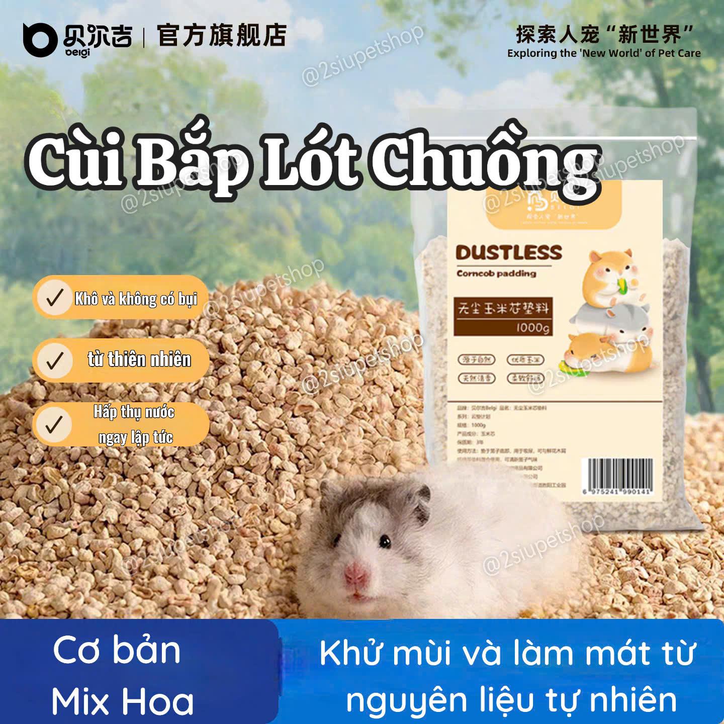 [ Belgi] Cùi bắp lót chuồng kháng khuẩn, mát belgi[ Cơ Bản/ Mix Hoa]-duoc-ban-tai-2Siupetshop