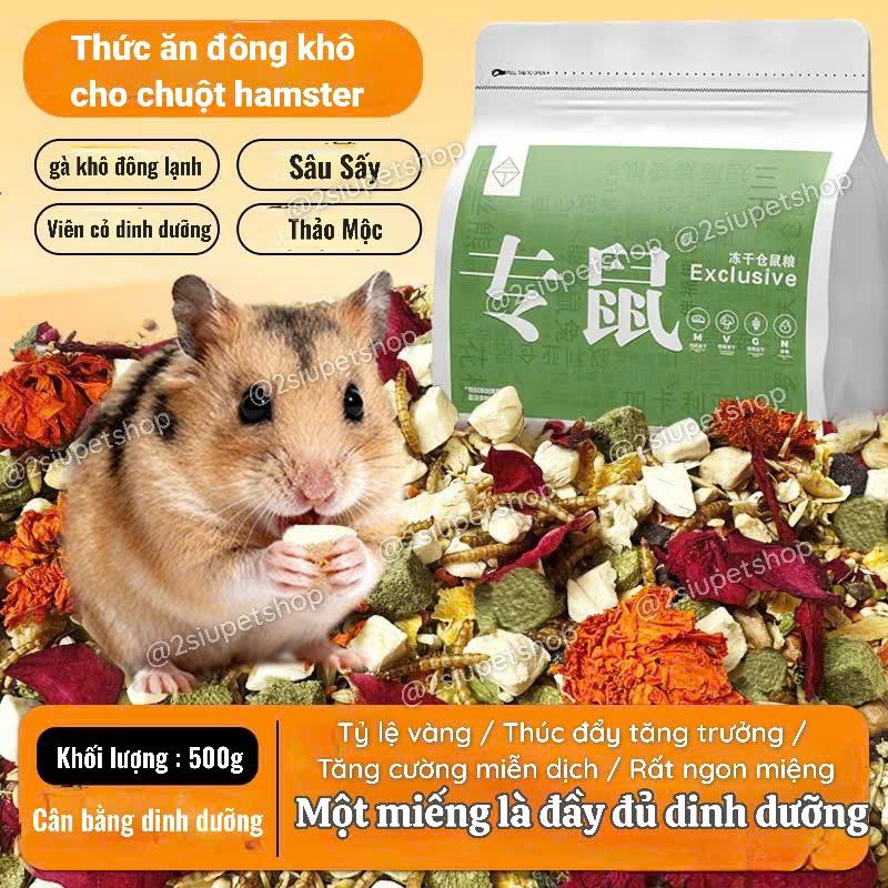 [ Nội Địa Trung 09]Thức ăn chính tổng hợp đầy đủ từ rau củ , thảo mộc, mài răng thịt đạm một cách hoàn chỉnh nhất cho mọi dòng hamster-500g-duoc-ban-tai-2Siupetshop