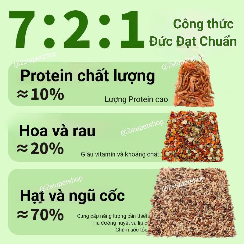 Thức ăn Guaijuan bổ sung omega 3 Siêu thảo mộc [500g]- Dòng Mini-duoc-ban-tai-2Siupetshop