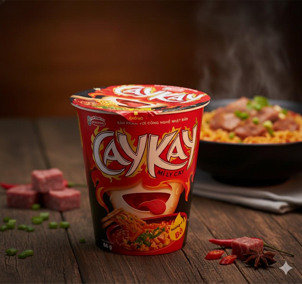 Mì Caykay vị bò ly 66g-duoc-ban-tai-SBH minimart