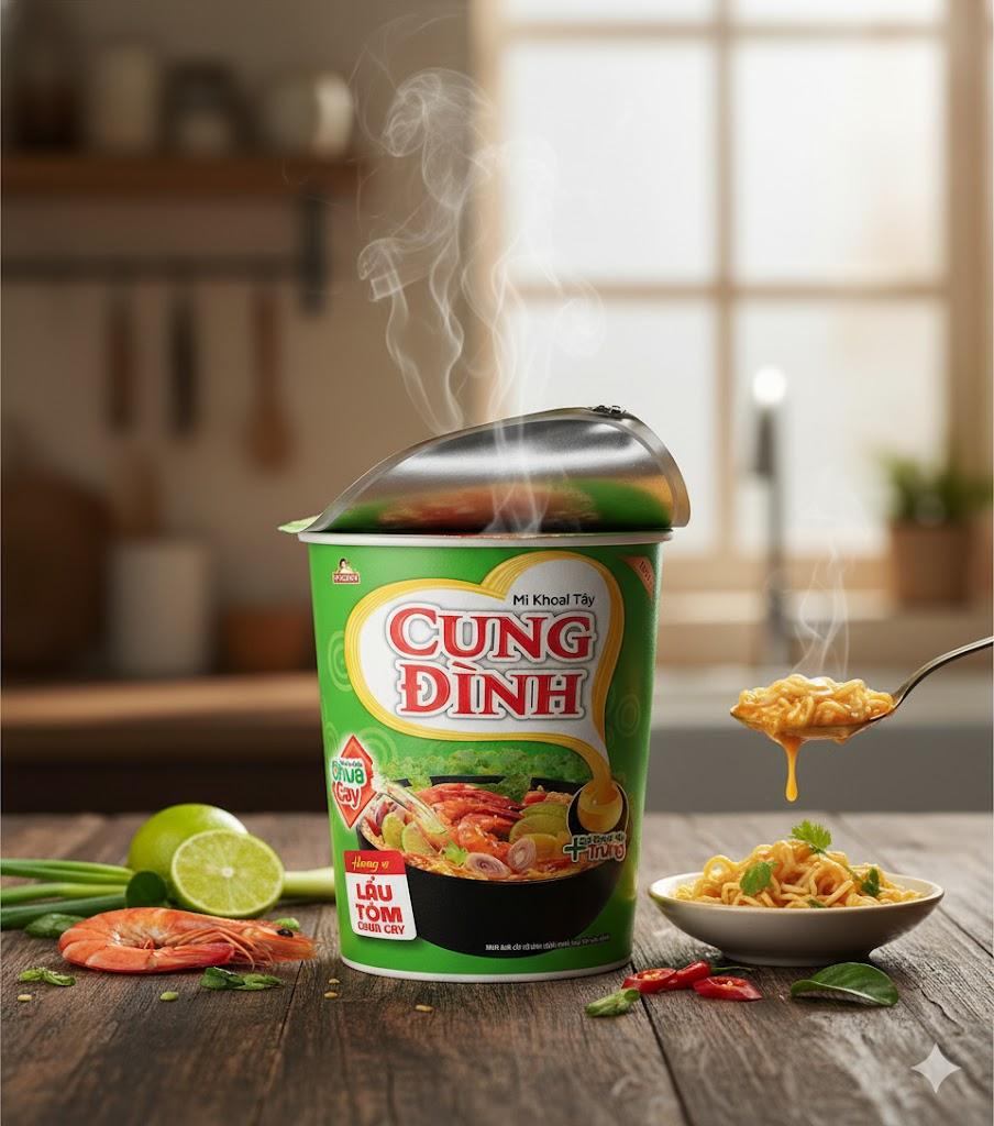 Cung Đình mì khoai tây hương vị Lẩu tôm chua cay (dạng ly)-duoc-ban-tai-SBH minimart