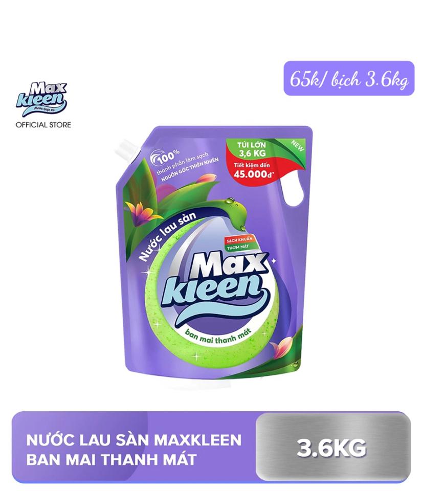 Nước lau sàn MaxKleen 1kg- 3.6kg-duoc-ban-tai-Huong Nguyen Shop