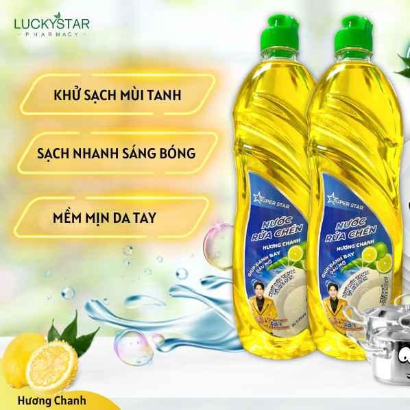 NƯỚC RỬA CHÉN HƯƠNG CHANH 750G - SUPER STAR-duoc-ban-tai-Global Vien