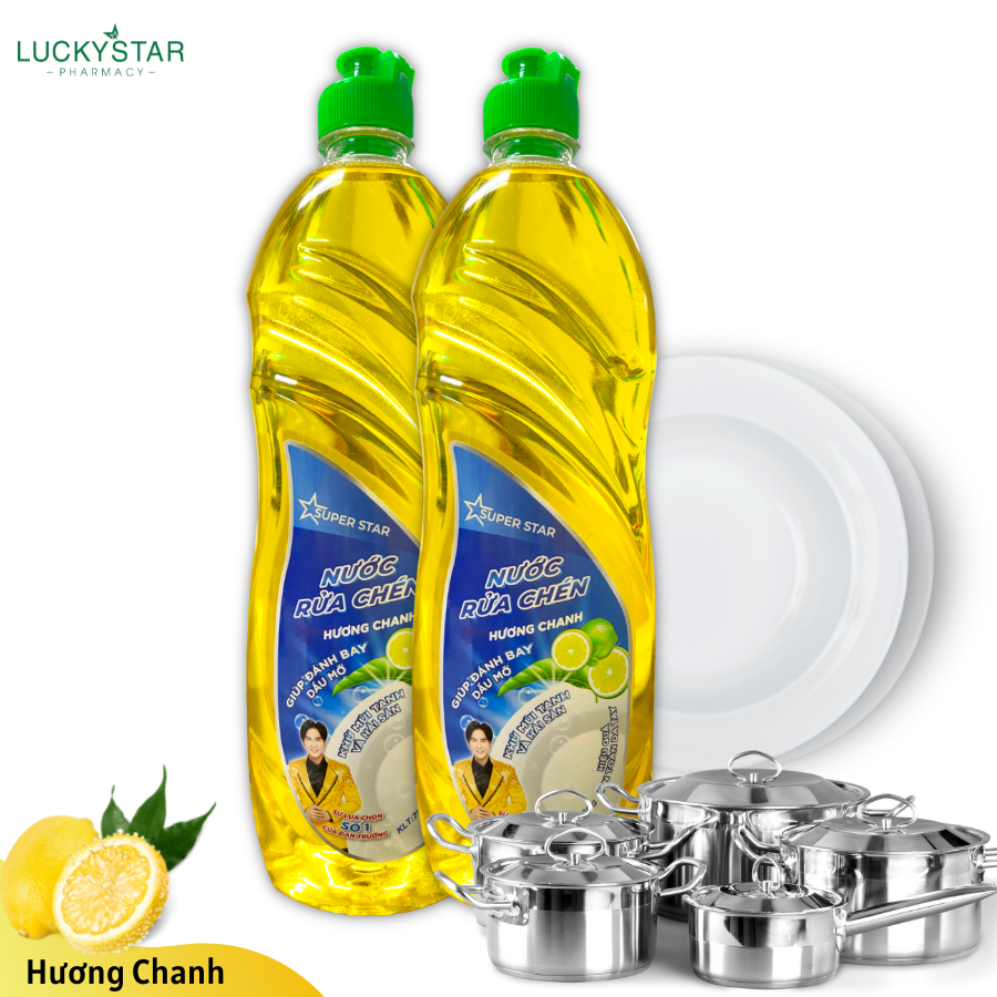 NƯỚC RỬA CHÉN HƯƠNG CHANH 750G - SUPER STAR-duoc-ban-tai-Global Vien