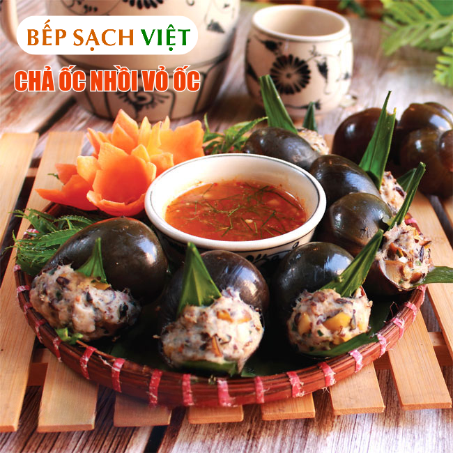 Chả ốc nhồi vỏ-duoc-ban-tai-Bếp sạch Việt