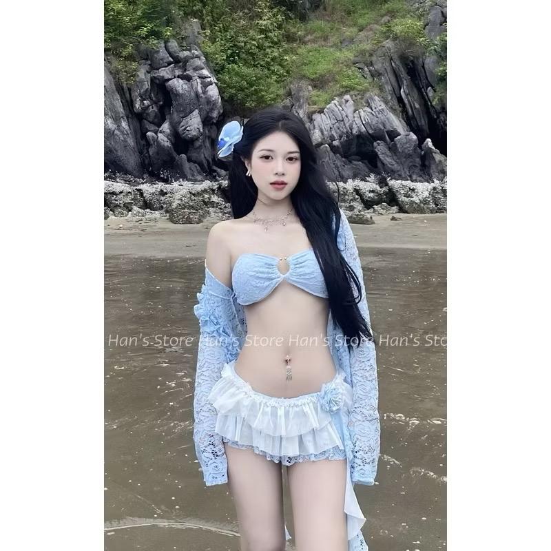 Bikini 3 món xanh- Hồng-duoc-ban-tai-NhưNhư-Cho Thuê Đồ Áo