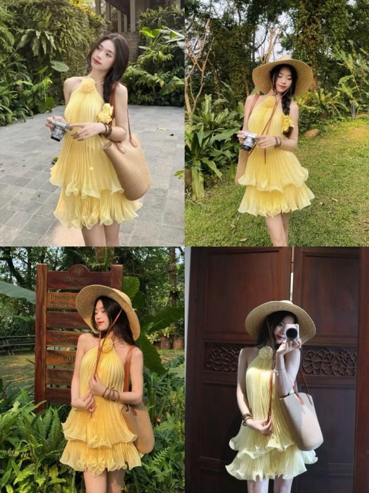 Váy vàng-duoc-ban-tai-NhưNhư-Cho Thuê Đồ Áo