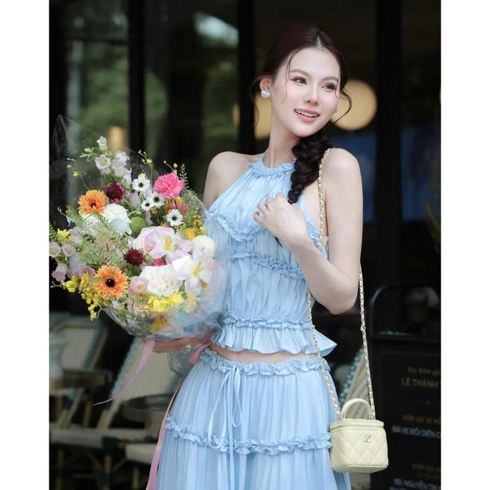 Maxi set xanh cổ yếm-duoc-ban-tai-NhưNhư-Cho Thuê Đồ Áo