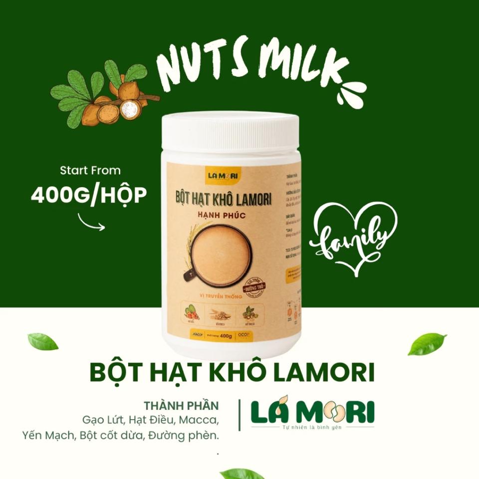 Bột hạt khô Lá Mori - Milk hạt khô có đường Hộp 400g-duoc-ban-tai-Tin Tin coffee - Mạch Đông