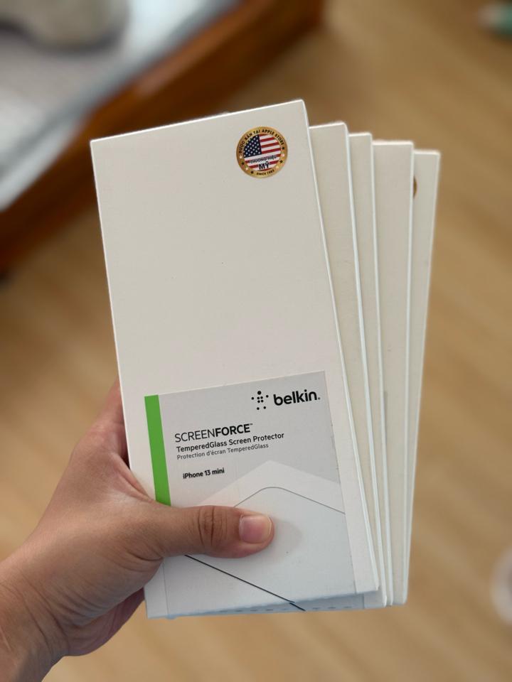 Set 2 cái cường lực Belkin iPhone 13 mini new-duoc-ban-tai-Tin Tin coffee - Mạch Đông