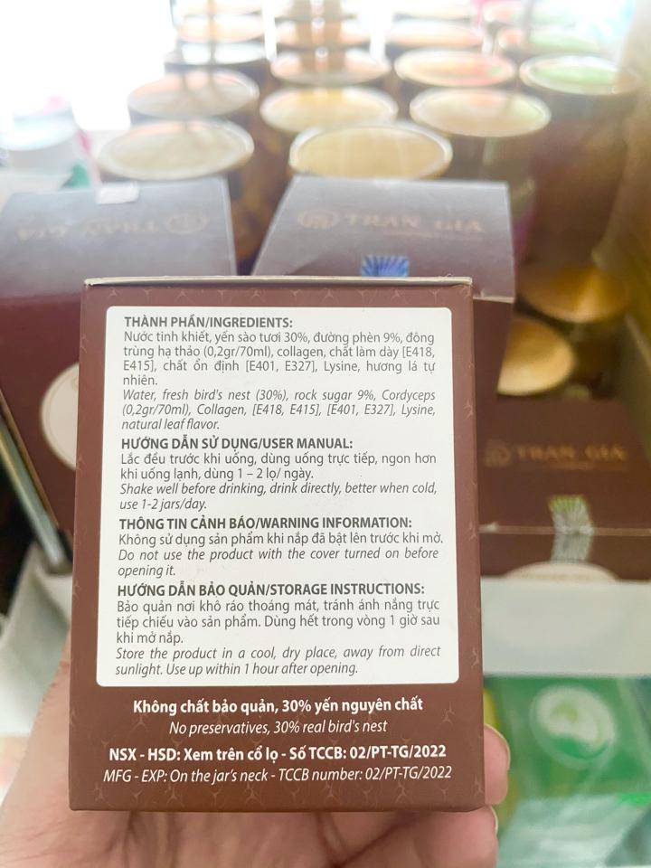Yến sào đông trùng hạ thảo- yến tươi 30% có cỏ hộp-duoc-ban-tai-Sỉ Nhà Mến