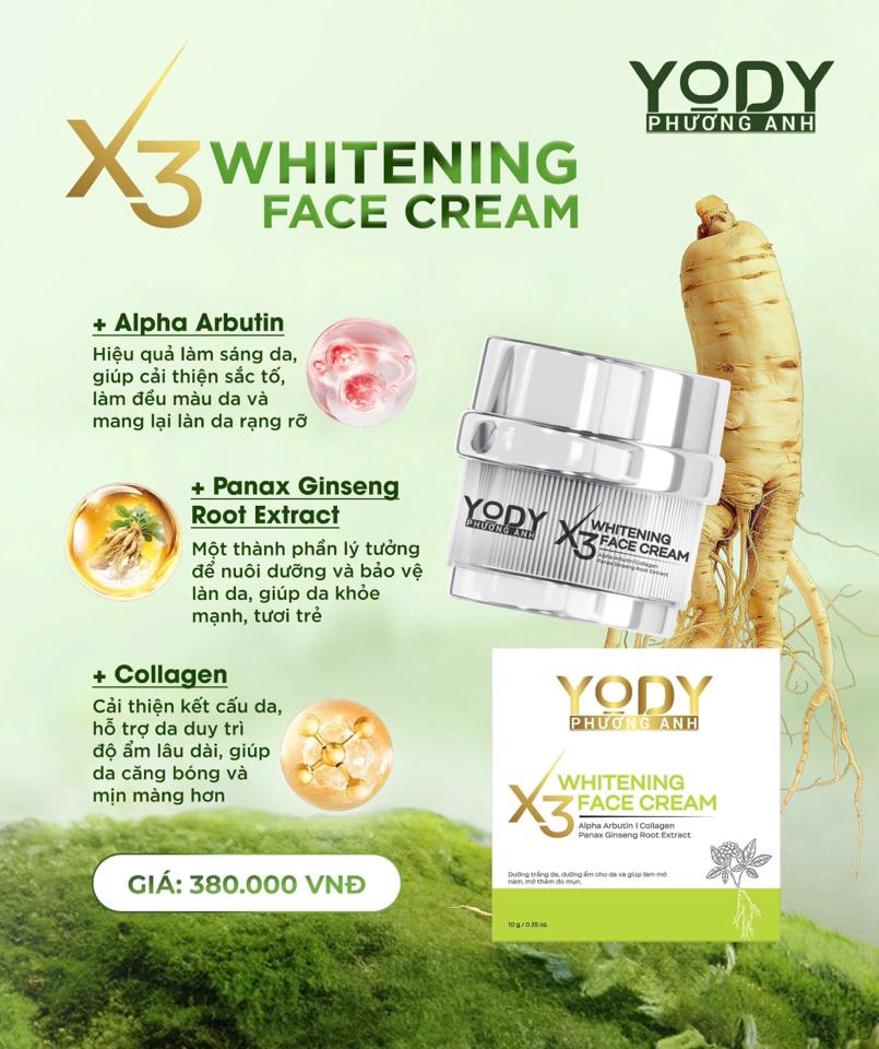 Kem dưỡng trắng da X3- nguyên mã mẫu mới-duoc-ban-tai-Sỉ Nhà Mến