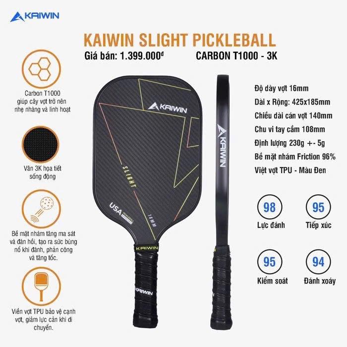 Vợt Pickleball Kaiwin Slight T1000-duoc-ban-tai-BS Sport